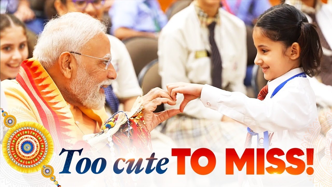 Special rakhi moments @7LKM with PM Modi and his adorable friends!