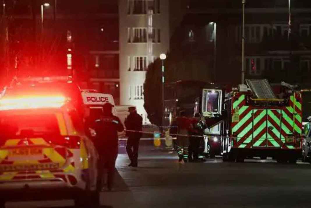 ambulance on fire