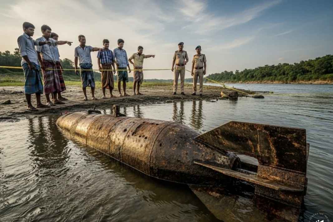 200kg missile bomb found again in Swarnarekha river