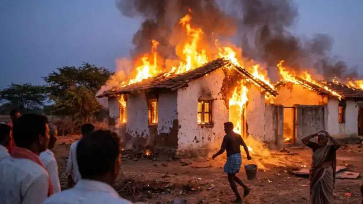 पत्नी के घर न लौटने पर आपा खोया, सनकी पति ने ससुराल फूंक डाला; पड़ोसी का आशियाना भी हुआ राख House fire