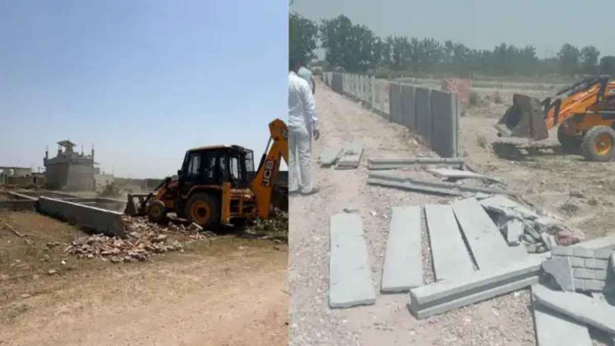 ग्रेटर नोएडा में बाबा का बुलडोजर: बिसरख के डूब क्षेत्र में 25,000 वर्ग मीटर जमीन मुक्त, भूमाफियाओं में मचा हड़कंप IllegalConstruction