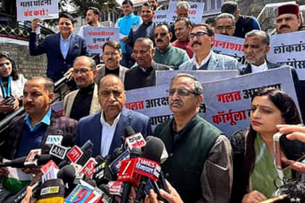 Jairam Thakur in Protest