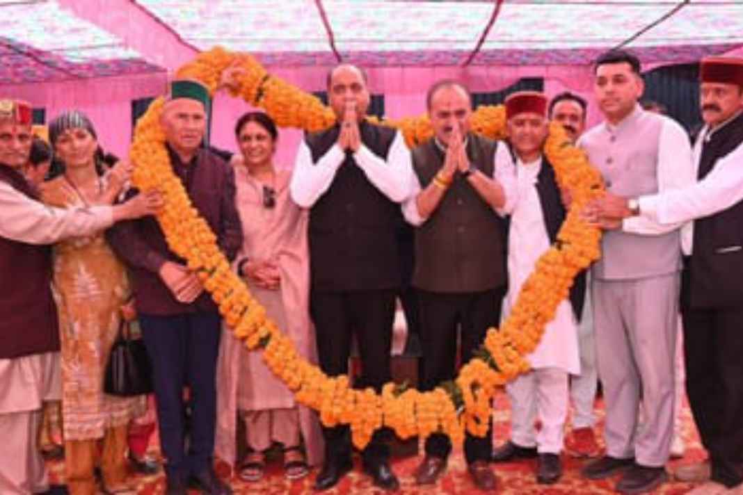 Leader of Opposition Jai Ram Thakur during his visit to Sirmaur