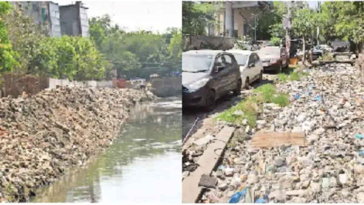 दिल्ली में मानसून की दस्तक से पहले बढ़ा खतरा: कछुआ चाल से नालों की सफाई, डूबने की आशंका MCDCleaning