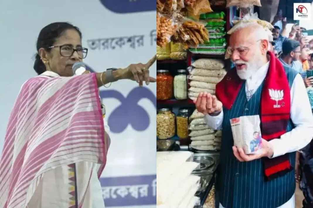 झारग्राम में अचानक रुका पीएम मोदी का काफिला! सड़क किनारे ऐसा क्या किया कि भड़क उठीं ममता बनर्जी? Mamata banerjee and PM Modi