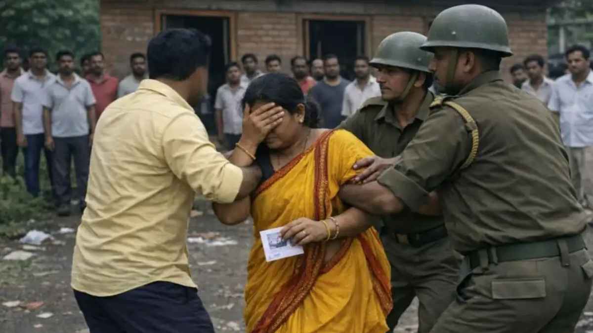 वोट डालने पहुंची 2 साल पहले भागी पत्नी, पोलिंग बूथ पर पति ने किया खौफनाक हंगामा, जानें पूरा सच caught his wife