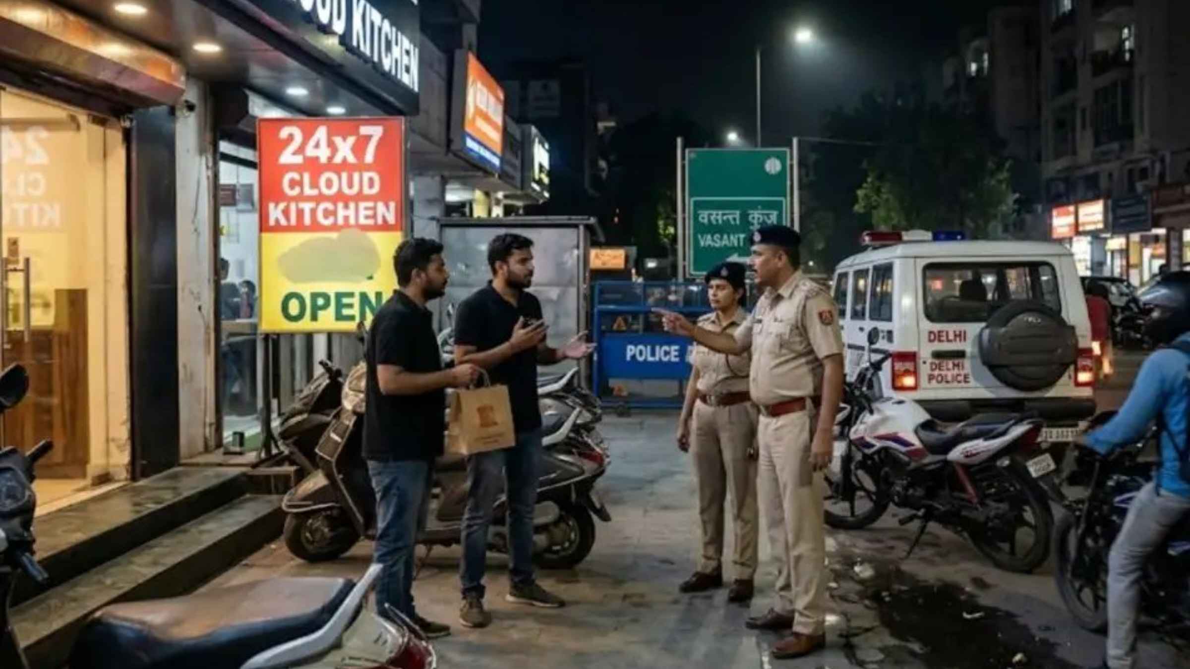 आधी रात को पुलिस की दबिश और भारी हंगामा: दिल्ली के नामी क्लाउड किचन ने क्यों बंद की अपनी सेवाएं? delhi police cloud kitchen vasant kunj