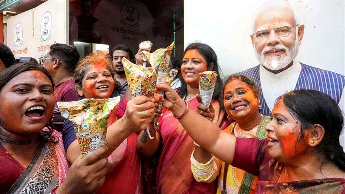 पश्चिम बंगाल चुनाव परिणाम 2026: वोट शेयर में सिर्फ 5% का अंतर, फिर भी बीजेपी ने जीती ढाई गुना सीटें BJP Result West Bengal