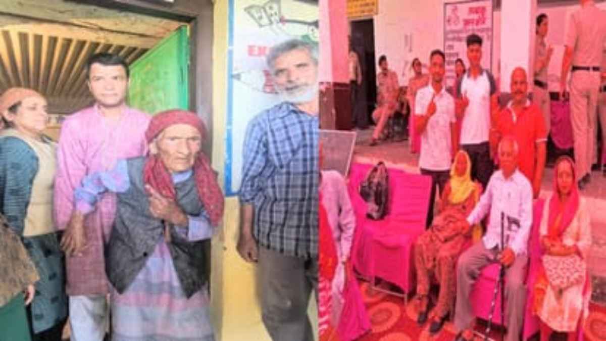 हिमाचल पंचायत चुनाव में दिखा लोकतंत्र का अद्भुत नजारा, जब वोट डालने मीलों पैदल चलकर पहुंचे शतकीय बुजुर्ग Elder Voter