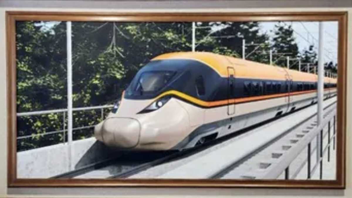 First photo of the bullet train