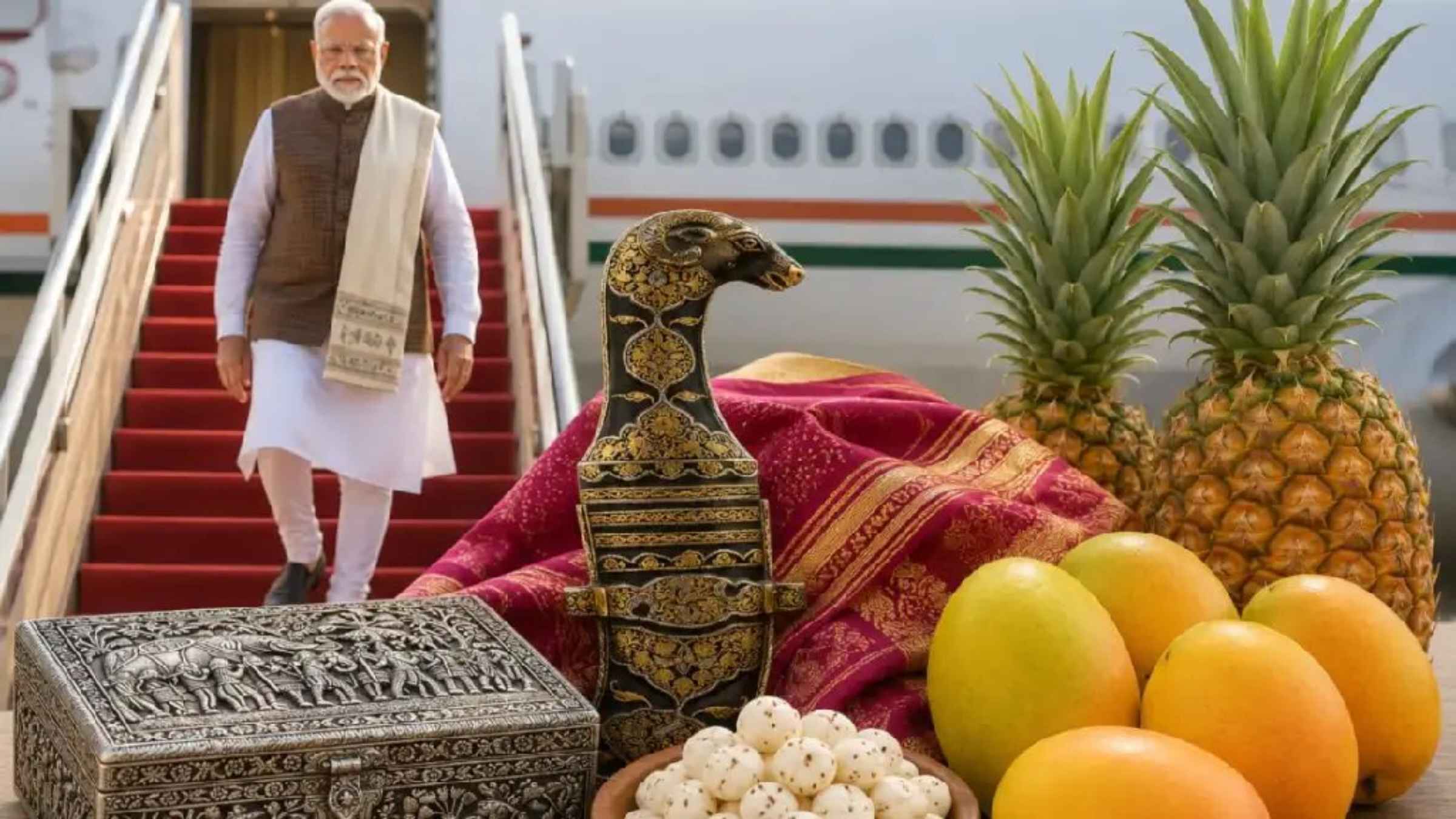 प्रधानमंत्री मोदी ने यूएई के शाही परिवार को दिए भारत के नायाब तोहफे, सांस्कृतिक विरासत ने जीता अरब देशों का दिल PM Modi UAE visit Indian traditional gifts