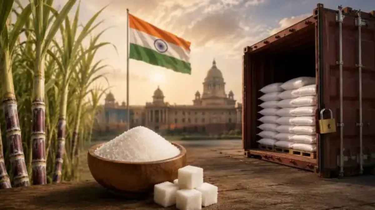 चीनी निर्यात पर केंद्र का बड़ा फैसला: सरकार ने लगाया प्रतिबंध, अमेरिका और यूरोप को मिली छूट SugarExportBan