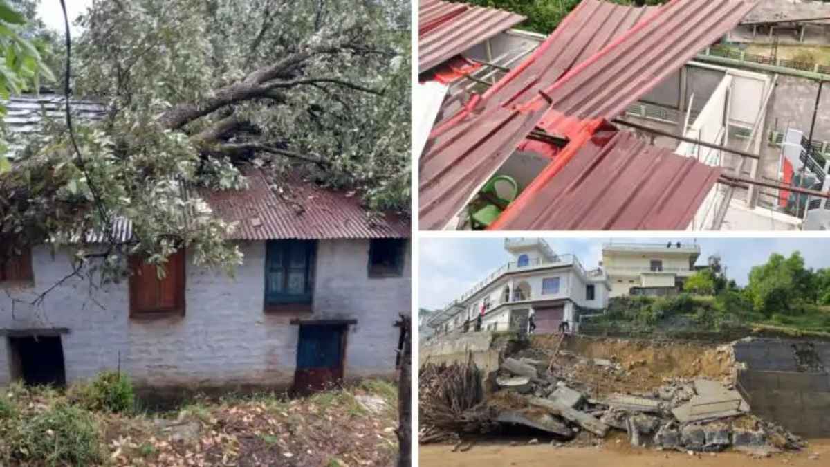 पिथौरागढ़ में कुदरत का कहर: भारी ओलावृष्टि और अंधड़ से मची तबाही, घर ढहे और सड़कें हुईं जमींदोज UttarakhandWeather
