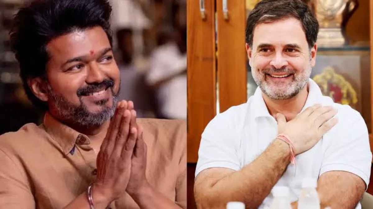 तमिलनाडु की राजनीति में भूचाल: कांग्रेस ने टीवीके को दिया समर्थन, डीएमके ने बताया पीठ में छुरा घोंपना Vijay thalapathy and rahul gandhi