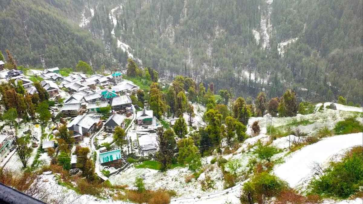 मंडी में कुदरत का कहर: भारी ओलावृष्टि से सेब और मटर की फसल तबाह, जनजीवन अस्त-व्यस्त Weather in Himachal