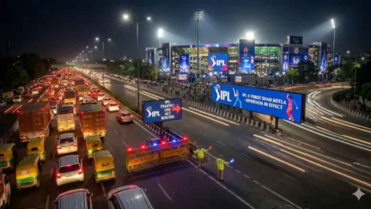 IPL 2026: दिल्ली में DC vs CSK महामुकाबला आज, स्टेडियम जाने से पहले जान लें ट्रैफिक पुलिस की एडवाइजरी traffic