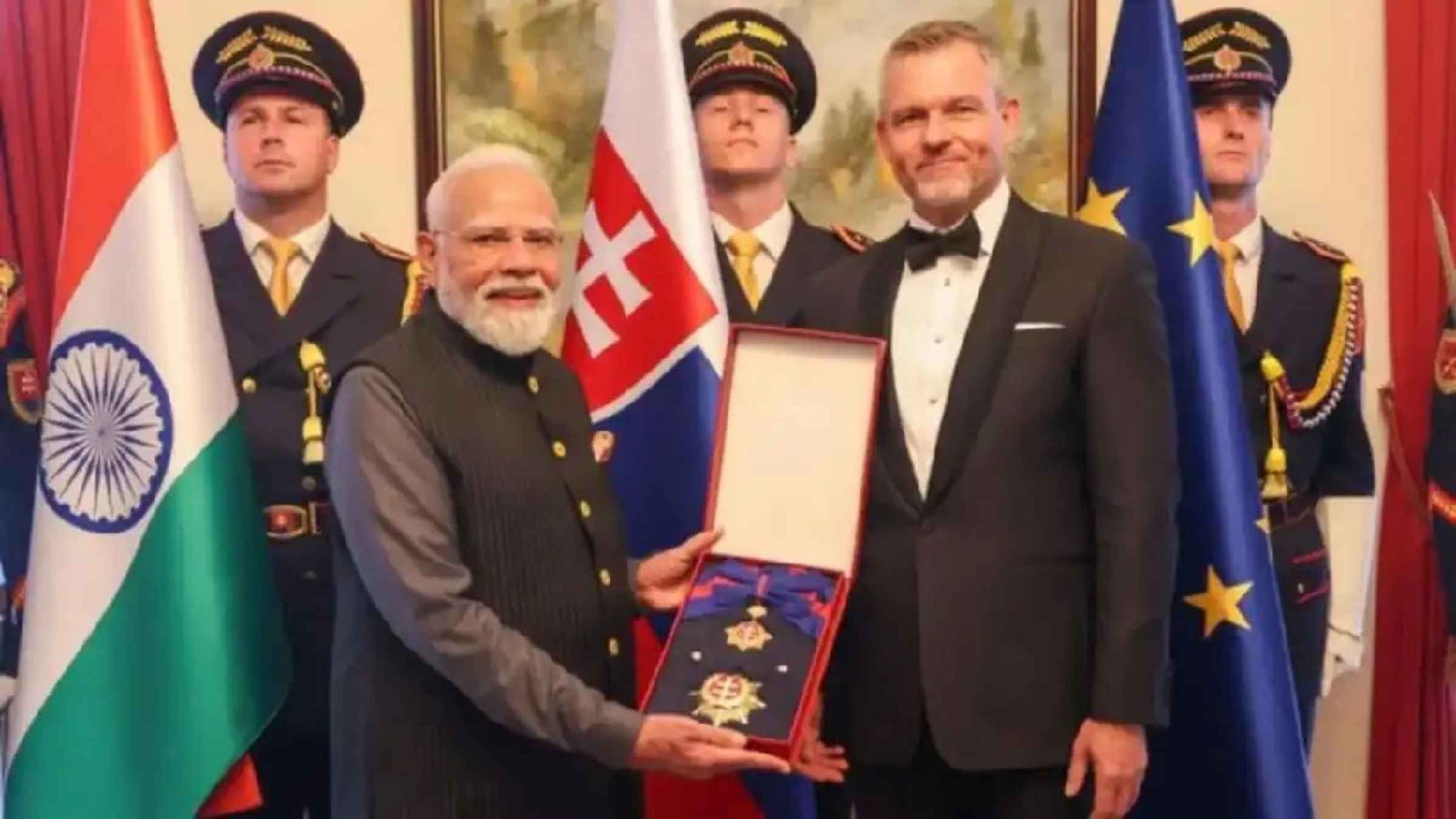 पीएम मोदी को मिला स्लोवाकिया का सर्वोच्च नागरिक सम्मान, व्यापार और योग से बढ़ेगा दोनों देशों का अटूट रिश्ता PM Modi Slovakia Award
