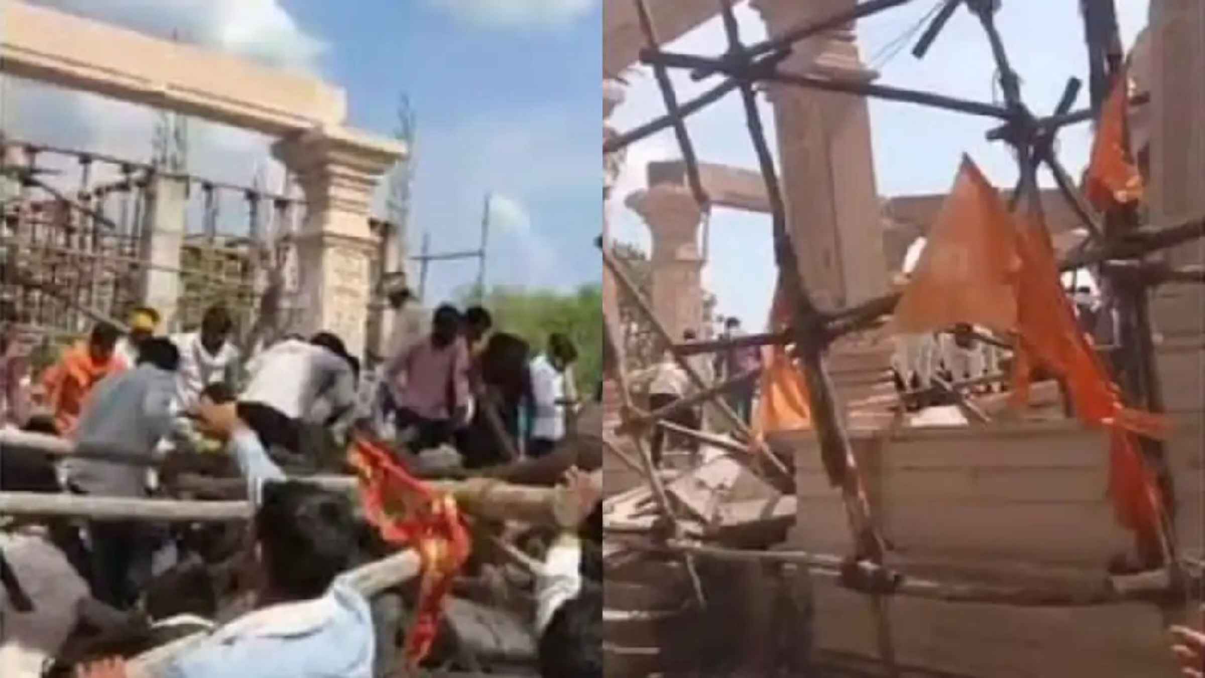 हनुमान मंदिर में महाप्रसाद के दौरान गिरा भारी मलबा, 5 श्रद्धालुओं की मौत से मचा कोहराम, कई दबे Parbhani Accident Maharashtra Temple Collapse