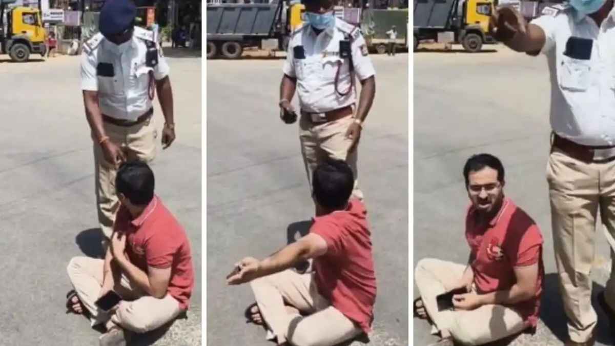 बेंगलुरु में वीआईपी सुरक्षा के नाम पर भारी हंगामा, गर्भवती पत्नी को अस्पताल ले जा रहा शख्स बीच सड़क पर धरने पर बैठा Protest on Road
