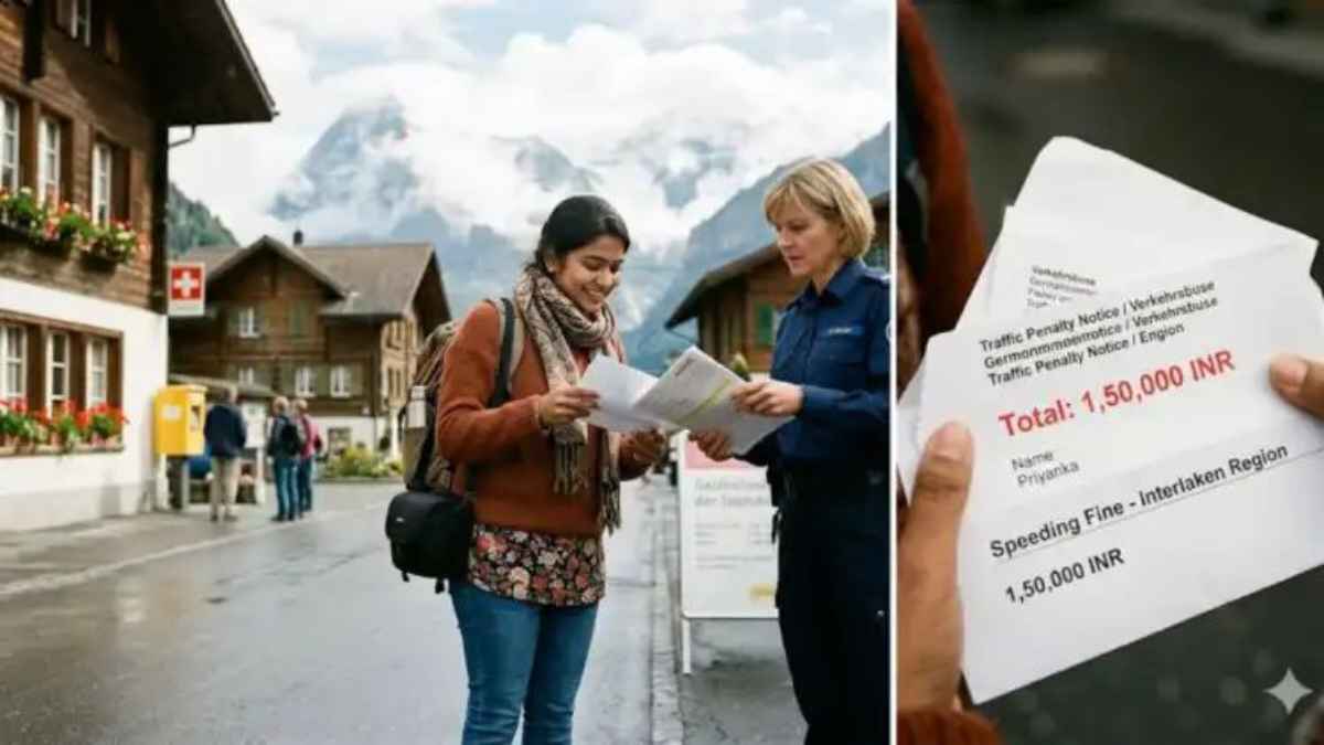 स्विट्ज़रलैंड घूमकर लौटी भारतीय महिला को लगा 1.5 लाख का झटका, एक साल बाद आया स्पीडिंग का चालान! TrafficChallan