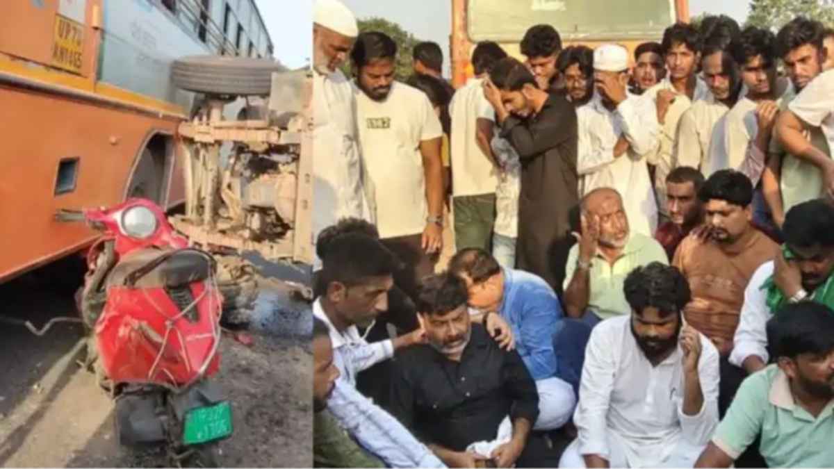 लखनऊ में रोडवेज बस का कहर: ओवरटेक के चक्कर में स्कूटी सवार को रौंदा, मौत के बाद हरदोई रोड पर भारी बवाल lucknow-road-accident
