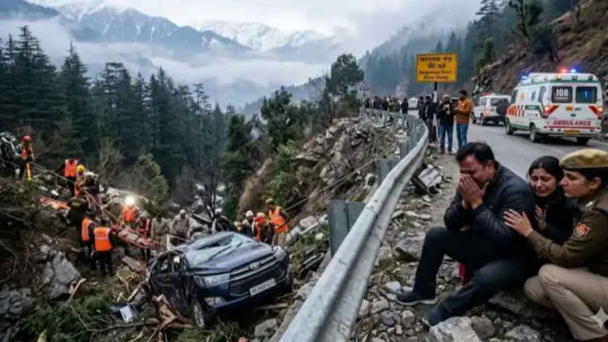 मनाली घूमने गए परिवार पर टूटा दुखों का पहाड़! फोटो खिंचवाते समय खाई में गिरी कार, मां और 11 महीने के मासूम की मौत manali-rohtang-road-car-accident