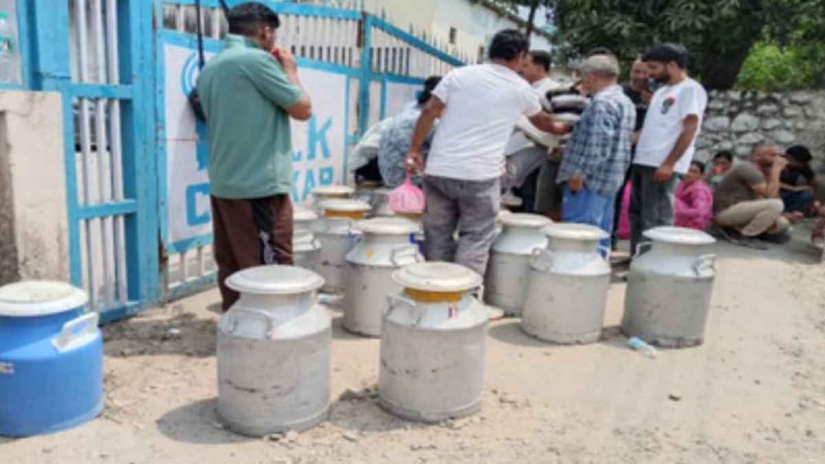 मिल्कफेड प्लांट के बाहर अचानक क्यों छोड़ दीं दूध की कैन? पशुपालकों के इस कदम से मची भारी खलबली! mandi-milkfed-protest-himachal