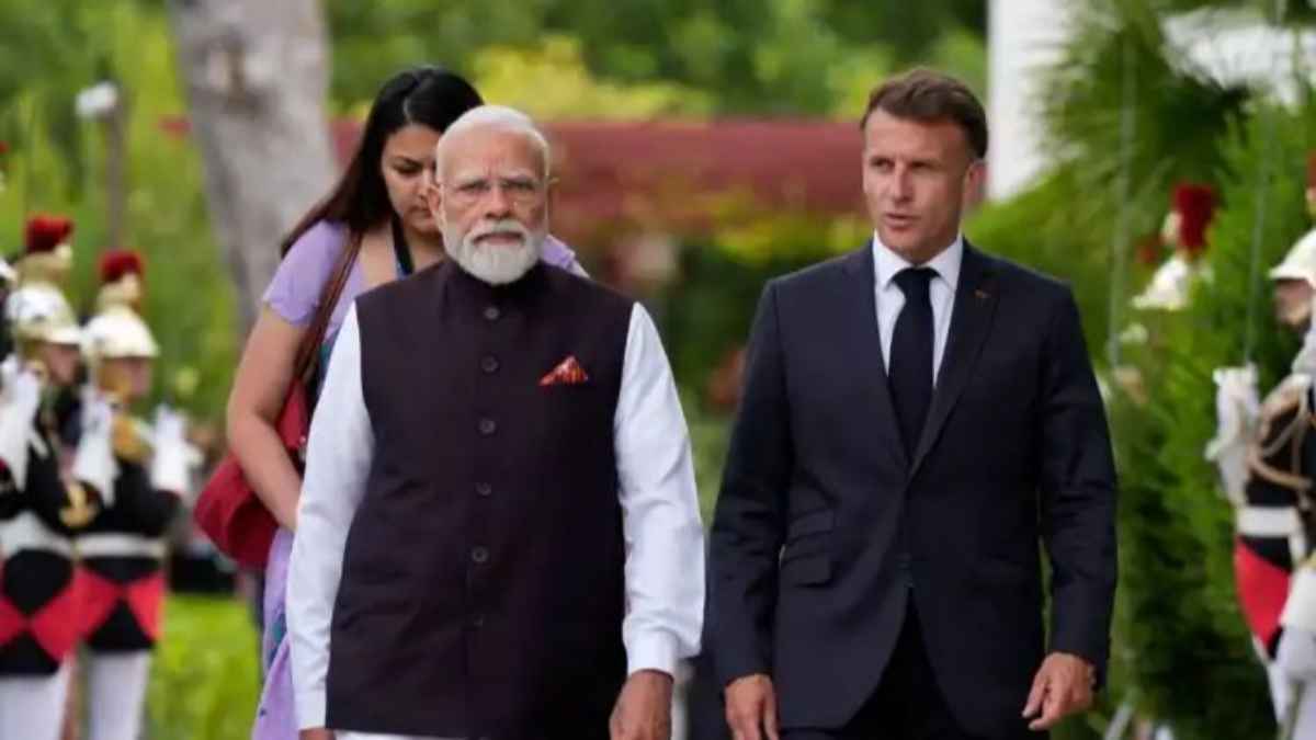राफेल की दहाड़ से कांपा ड्रैगन! भारत में ही बनेंगे खतरनाक लड़ाकू विमान, मोदी-मैक्रों ने की महाडील pm-modi-emmanuel-macron-meet