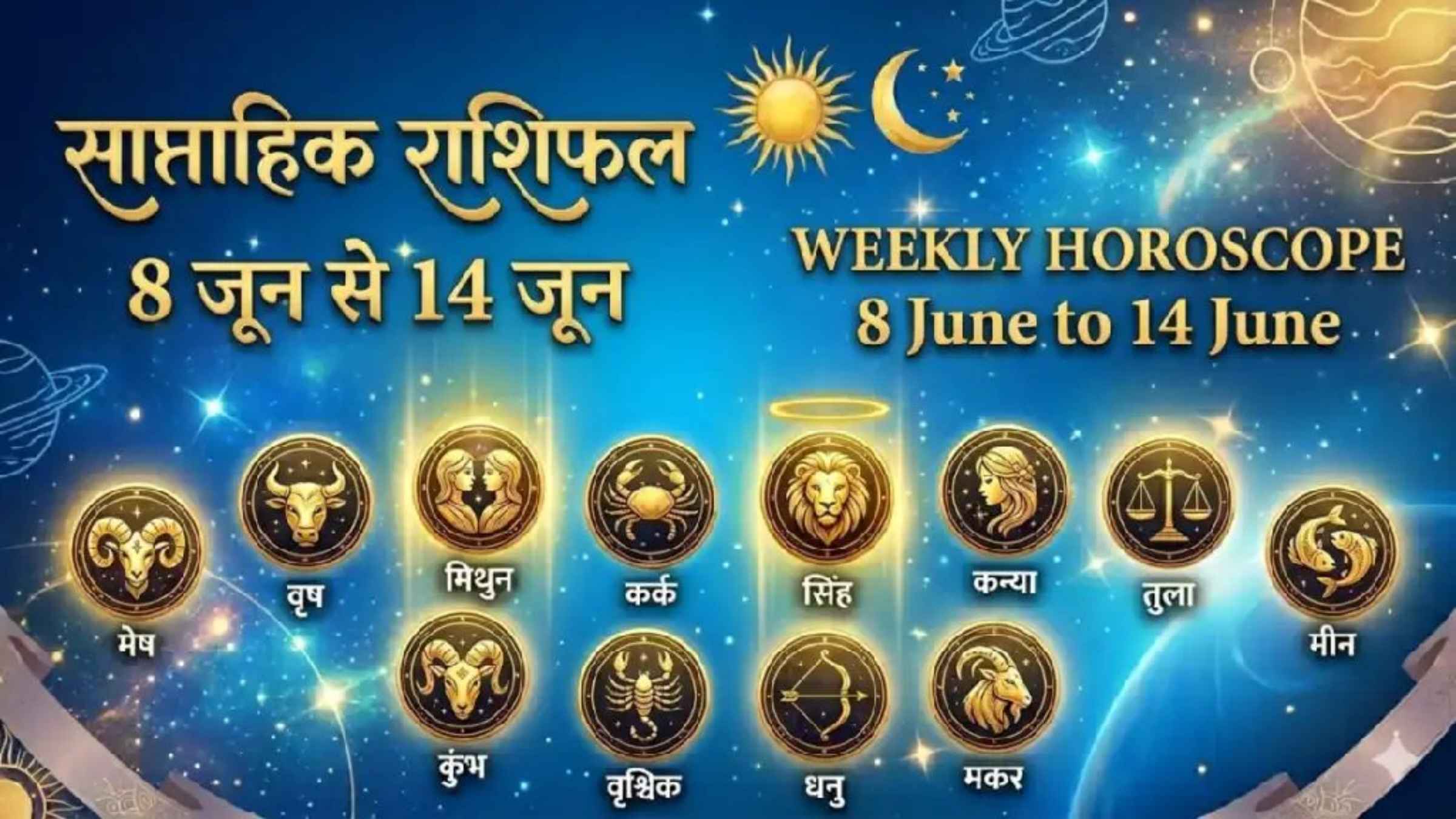 जून के दूसरे सप्ताह में चमकेगा इन पांच राशियों का भाग्य, पांच अन्य राशियों को रहना होगा बेहद सावधान weekly horoscope astrological predictions